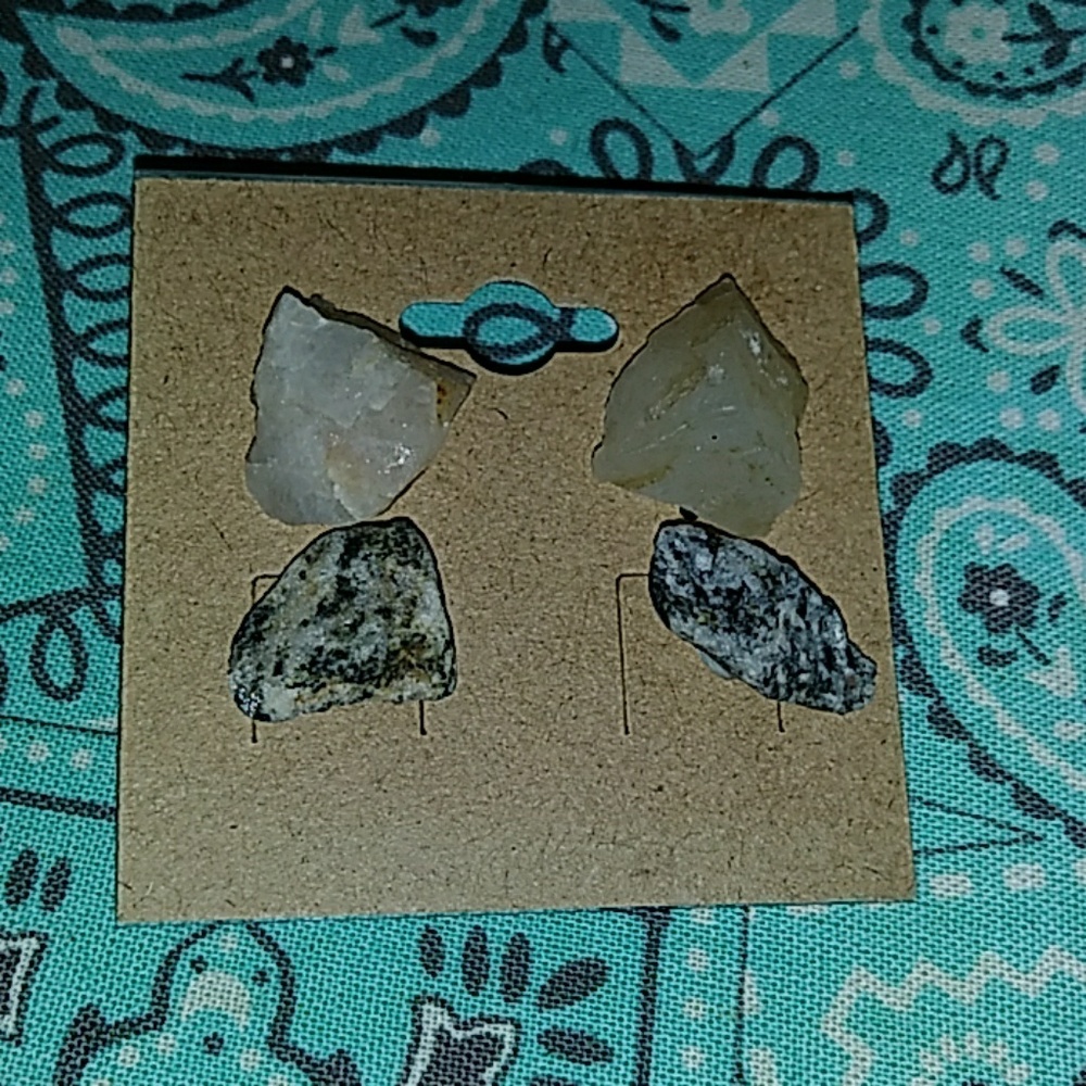 Handmade stone earrings